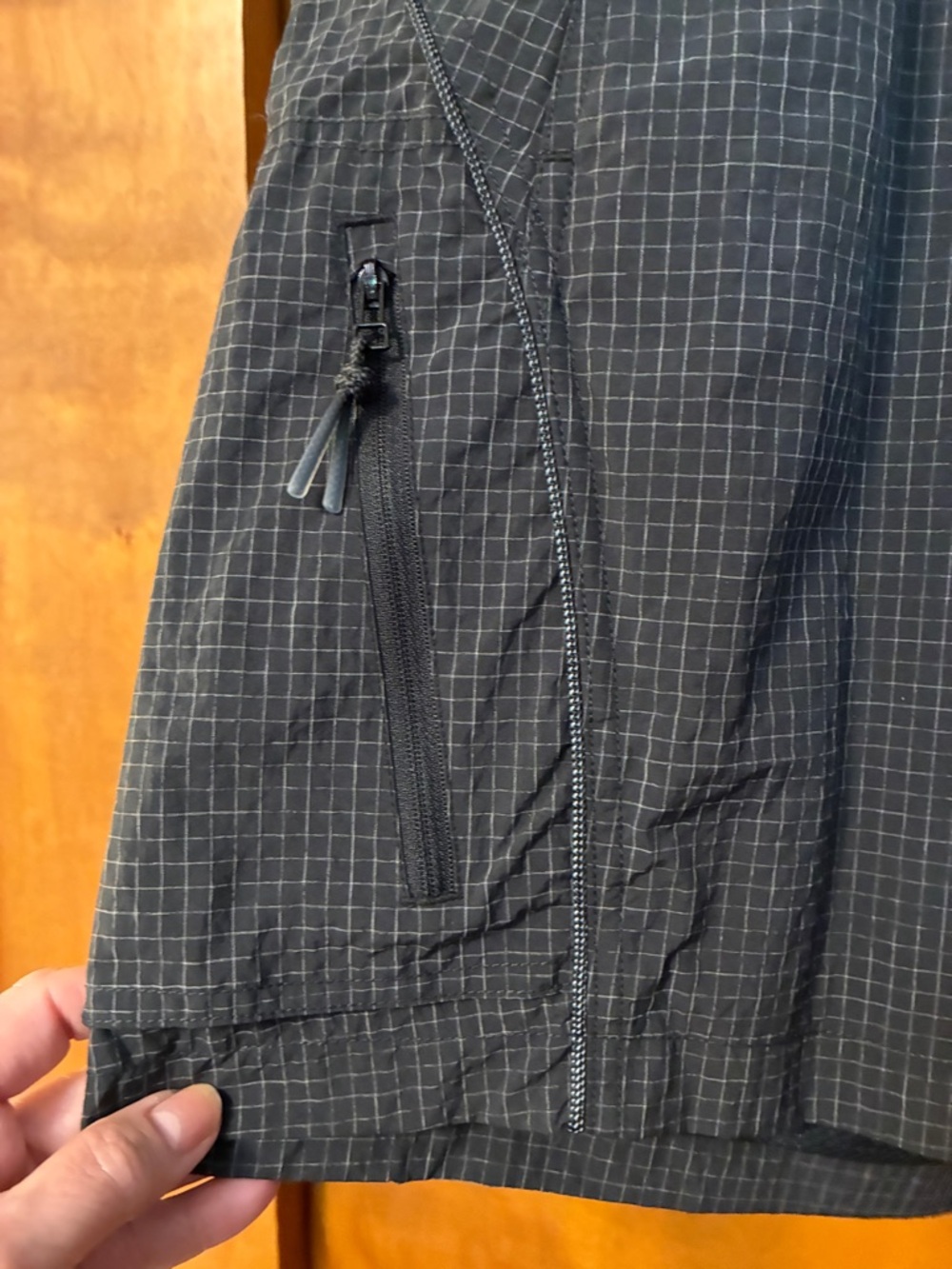 Cross Eyed Moose Black Grid Swim Trunks XXL Hybrid poolside Cargo Shorts - Picture 4 of 10